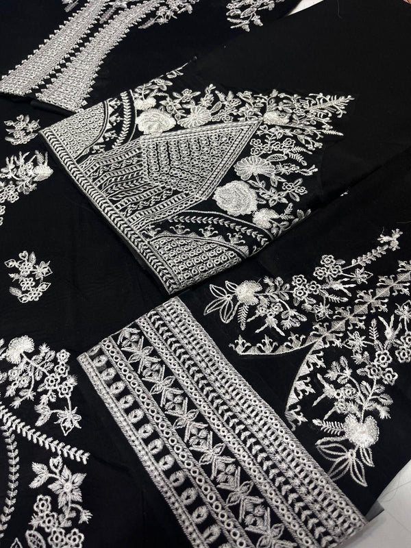 HUSSAIN REHAR Luxury LAWN Heavy Embroidered 3 PIECE 1001