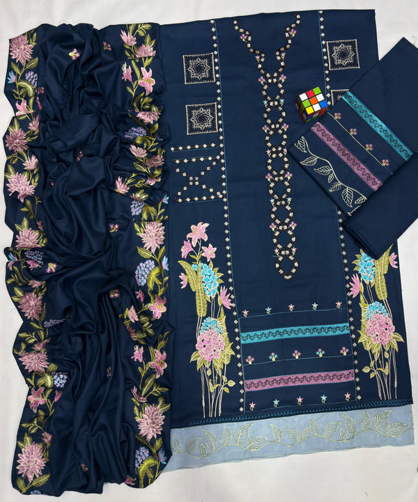 CRIMSON Heavy Luxury Embroidered 3 PIECE BIK5042