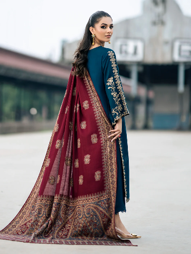 Embroidered Dhanak Wool 3 PIECE