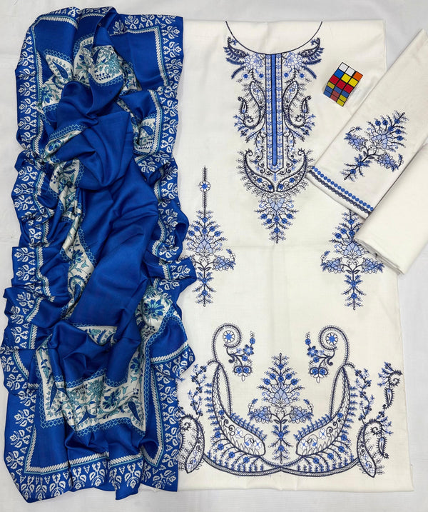 MARIA B Heavy Luxury Embroidered 3PIECE BIK 5064