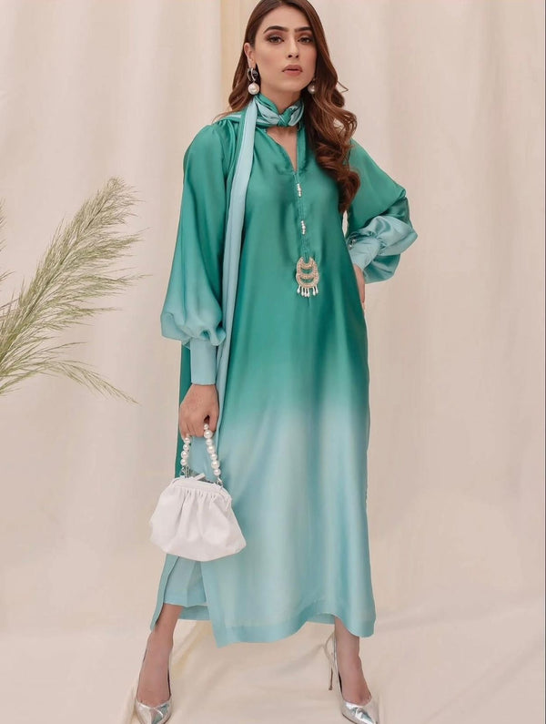 Lulusar Allover Digital Printed Shamooz Silk 3 PIECE