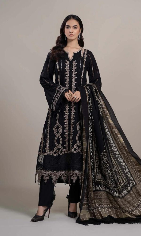 MARIA B Luxury Embroidered DHANAK EMBROIDERED 3 PIECE