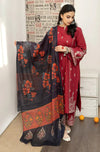 DHANAK WOOL EMBROIDERED 3 PIECE