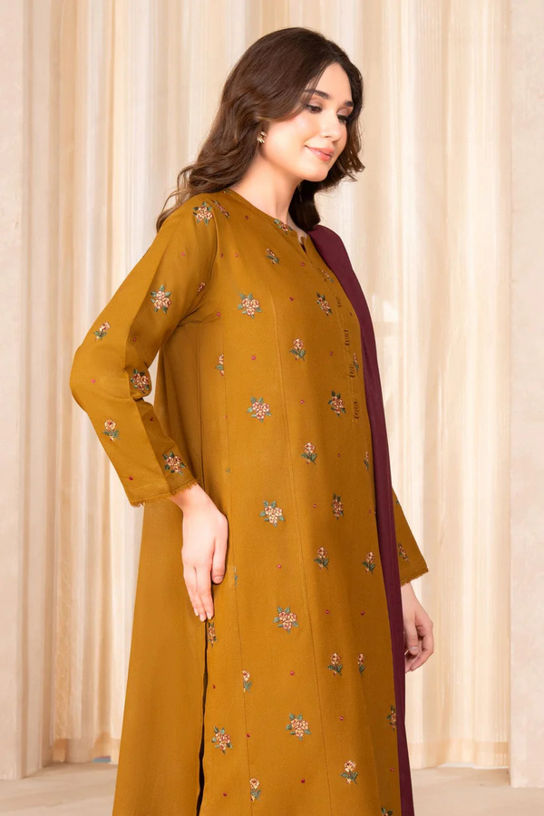 DHANAK WOOL EMBROIDERED 3 PIECE