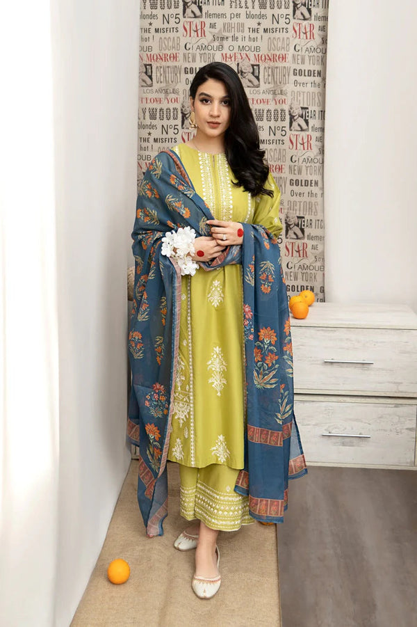 DHANAK WOOL EMBROIDERED 3 PIECE