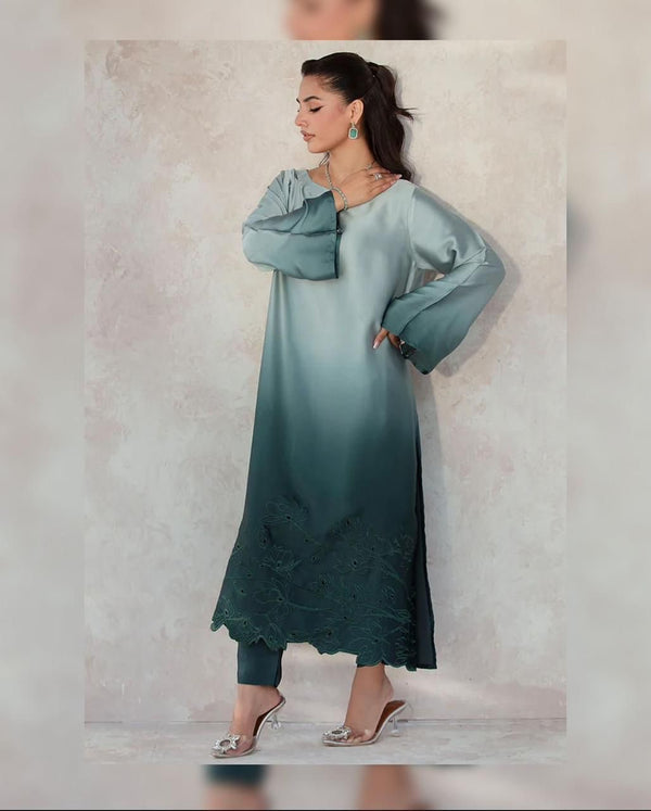 Allover Digital Printed Shamooz Silk 3 PIECE