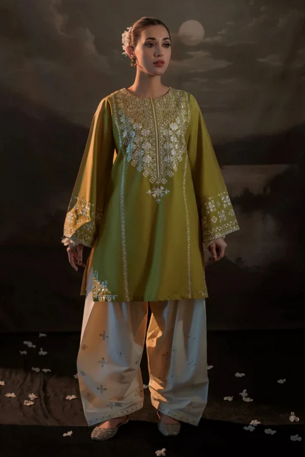 DHANAK WOOL EMBROIDERED 2 PIECE