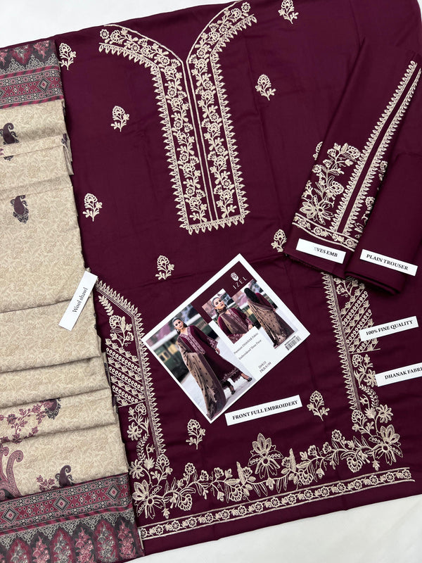 IZEL MZ810 EMBROIDERED 3 PIECE