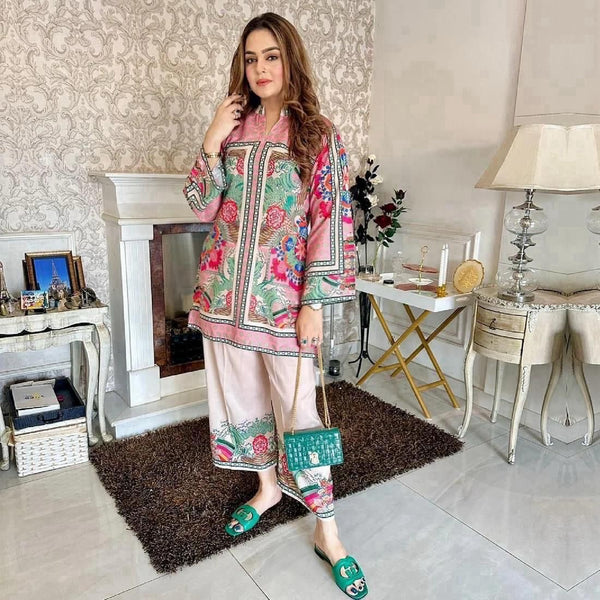 Allover Digital Printed SILK 3 Piece