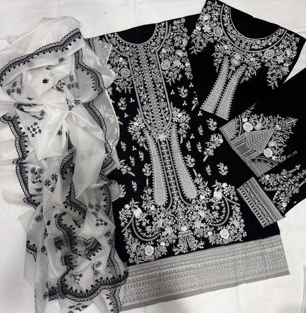 HUSSAIN REHAR Luxury LAWN Heavy Embroidered 3 PIECE 1001