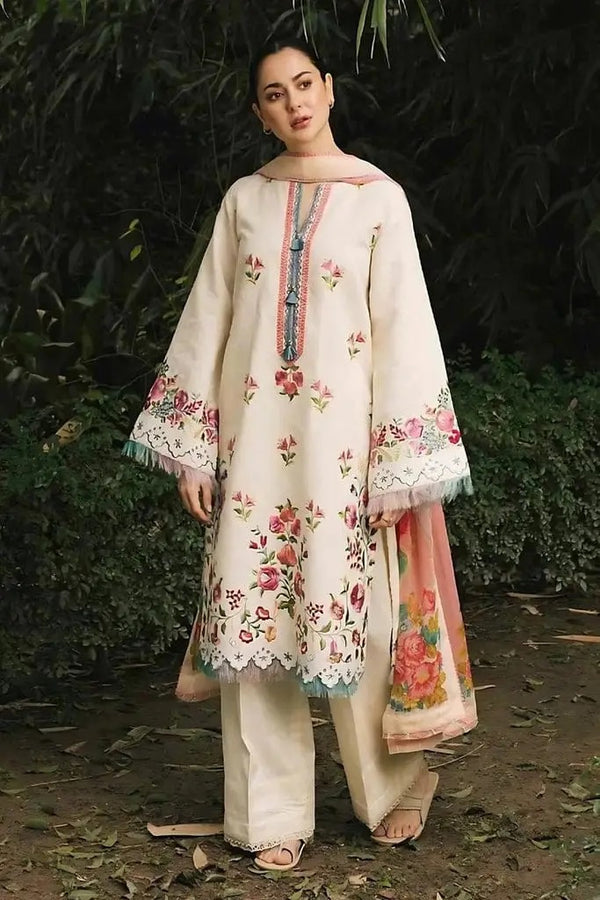 ZARA SHAHJAHAN Luxury Embroidered LAWN 3 PIECE FF ALM