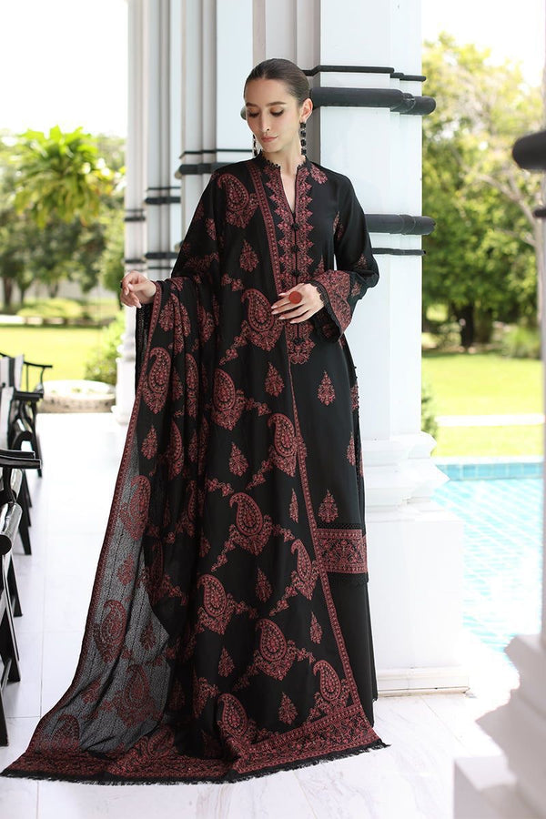BAREEZE WITH KASHMEERI SHAWL 3 Piece BIK5011