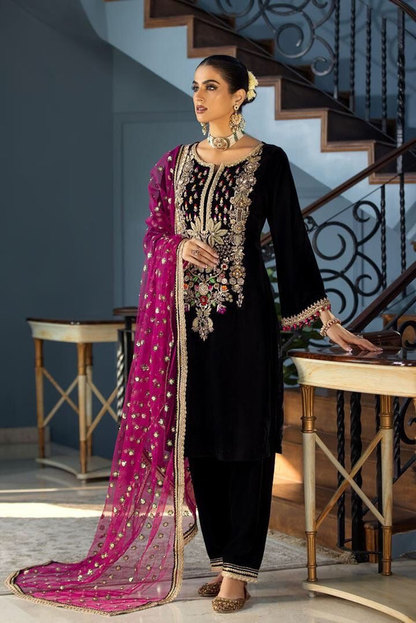 BAROUQE Luxury Embroidered VELVET 3 PIRCE