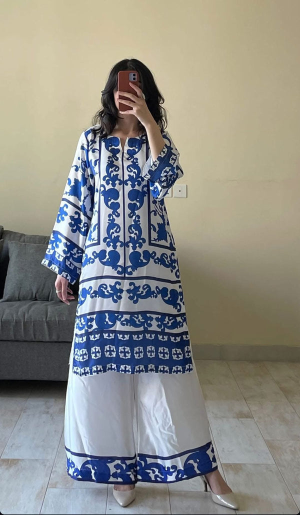 Allover Digital Printed Shamooz Silk 3 PIECE