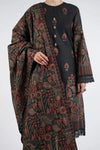 Luxury Heavy Embroidered Dhanak Kashmeeri Wool 3 PIEC BIK