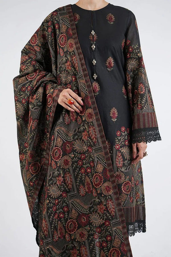 Luxury Heavy Embroidered Dhanak Kashmeeri Wool 3 PIEC BIK