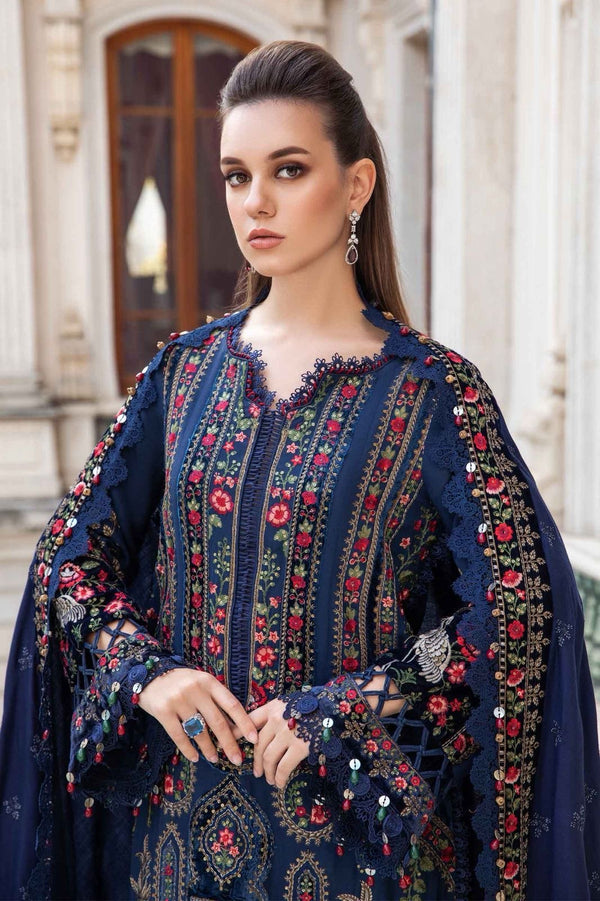 MARIA B Luxury Heavy Embroidered Dhanak Wool 3 PIECE BIK5080