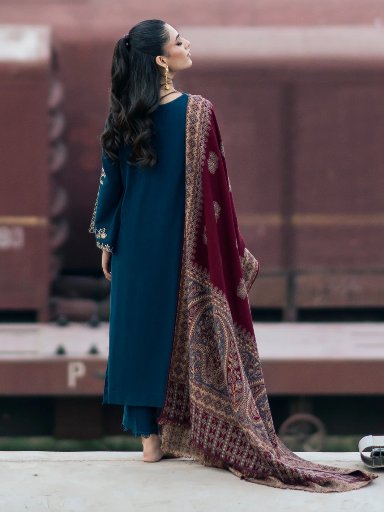 Embroidered Dhanak Wool 3 PIECE