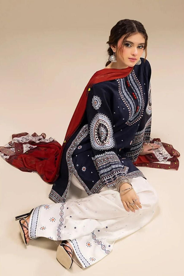 Luxury Heavy Embroidered 3 PIECE BIK5082