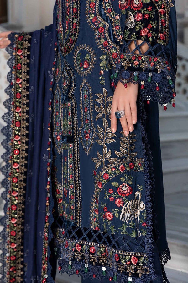 MARIA B Luxury Heavy Embroidered Dhanak Wool 3 PIECE BIK5080