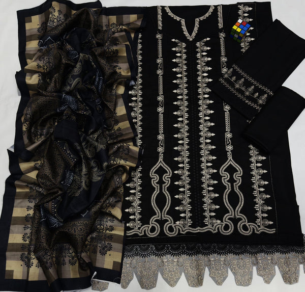 MARIA B Luxury Embroidered DHANAK EMBROIDERED 3 PIECE