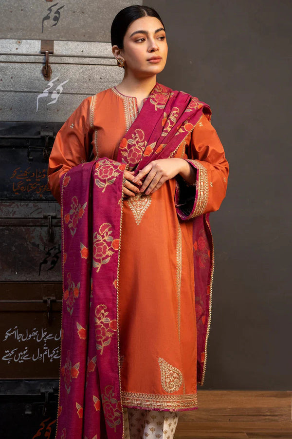 DHANAK WOOL EMBROIDERED 3 PIECE