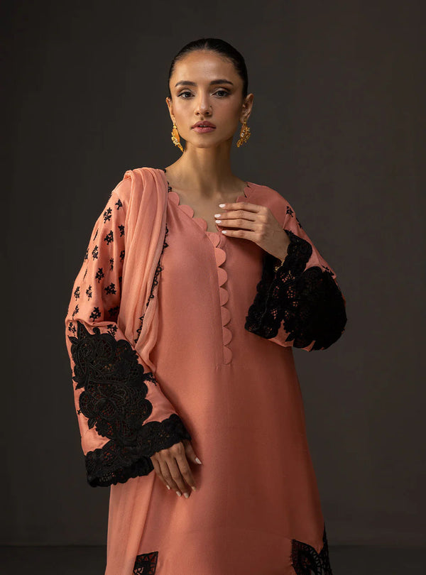 Allover Digital Printed Shamooz Silk 3 PIECE