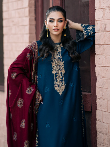 Embroidered Dhanak Wool 3 PIECE