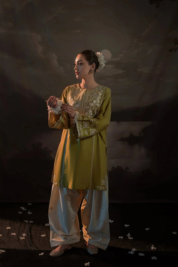 DHANAK WOOL EMBROIDERED 2 PIECE