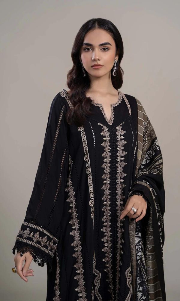 MARIA B Luxury Embroidered DHANAK EMBROIDERED 3 PIECE