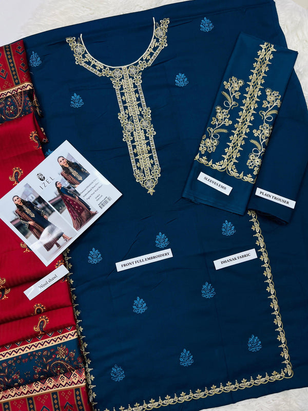 Embroidered Dhanak Wool 3 PIECE