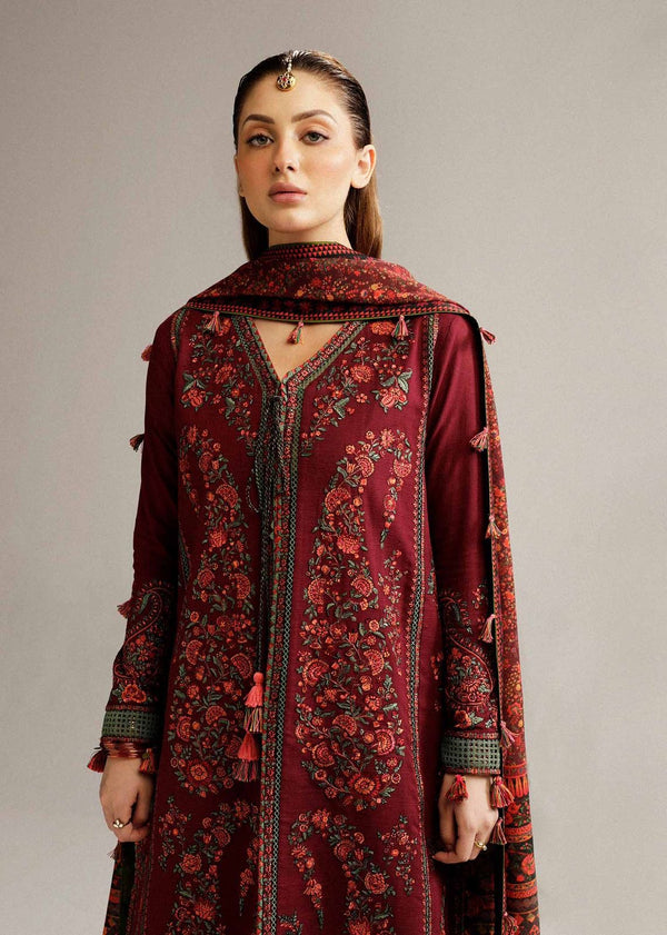 Embroidered Dhanak Wool 3 PIECE BIK5018