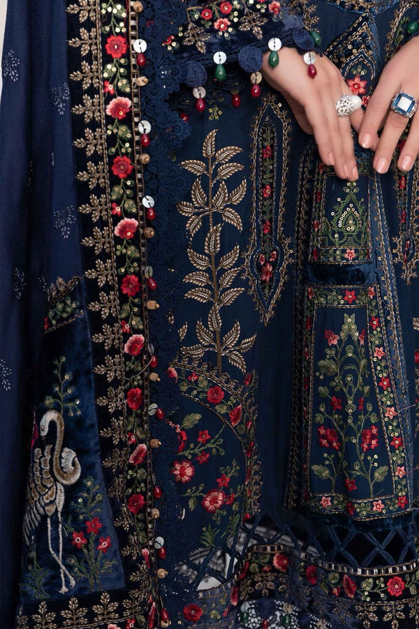 MARIA B Luxury Heavy Embroidered Dhanak Wool 3 PIECE BIK5080