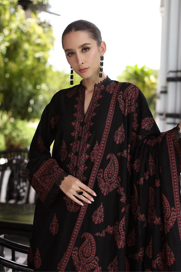 BAREEZE WITH KASHMEERI SHAWL 3 Piece BIK5011