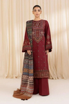 AJRAK EMBROIDERED DHANAK WOOL 3 PIECE