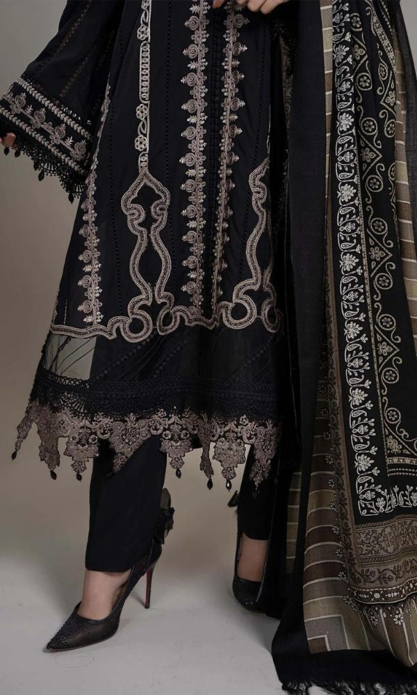 MARIA B Luxury Embroidered DHANAK EMBROIDERED 3 PIECE