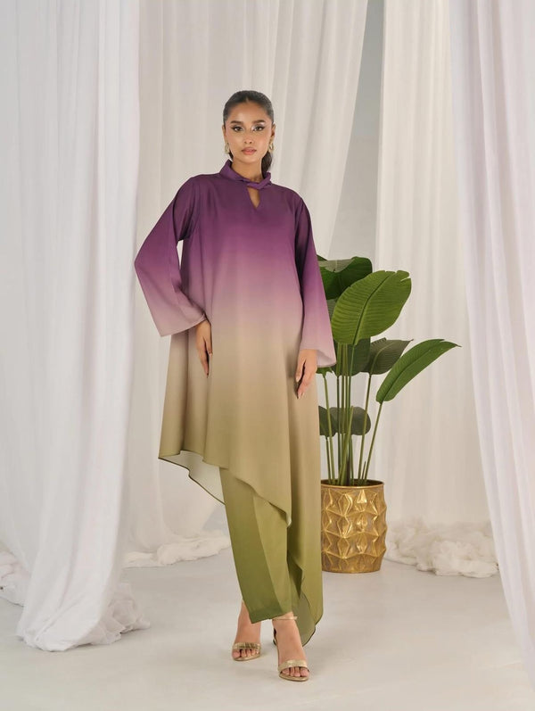 Allover Digital Printed Shamooz Silk 3 PIECE