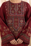 AJRAK EMBROIDERED DHANAK WOOL 3 PIECE